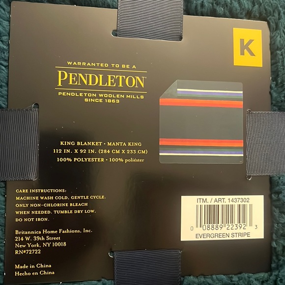 Pendleton Sherpa Fleece Reversible Blanket Throw (NWT) - Picture 2 of 4